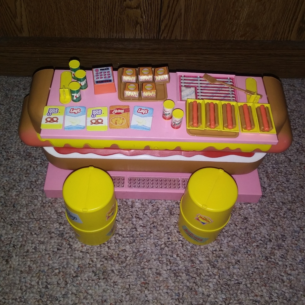 Vintage 1987 Barbie Doll Hot Dog Stand Play Set